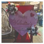 Love Signage With Flowers Decoration.